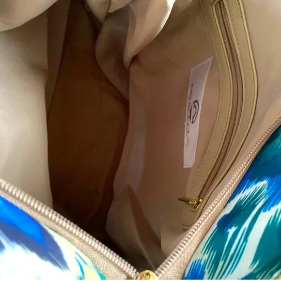 Big Buddha Blue and Tan Hobo Bag NWOT - Picture 11 of 16